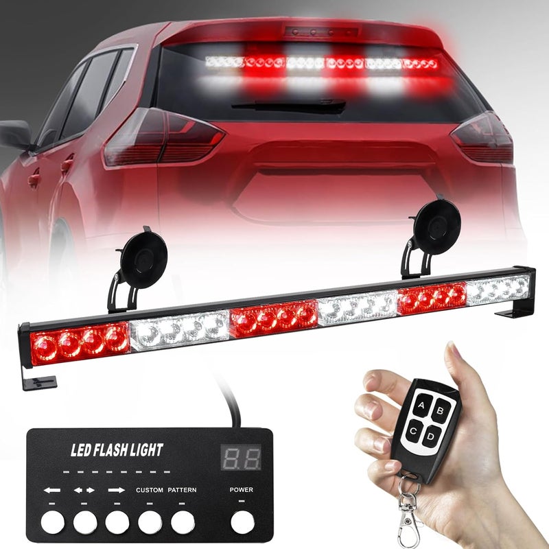 FEELOTAM 27" LED Emergency Strobe Light Bar with Remote - Image 1