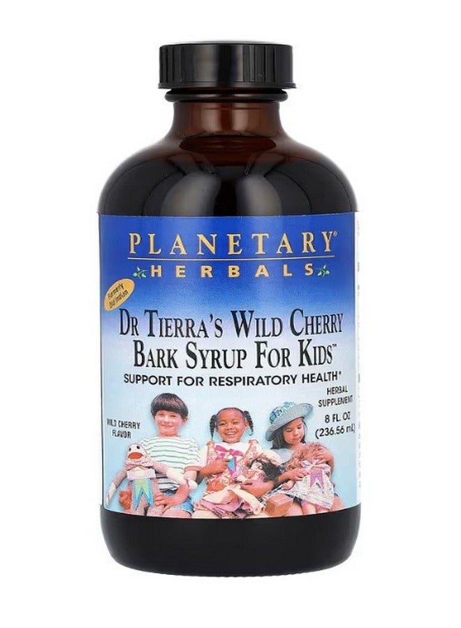 PLANETARY HERBALS Dr Tierras Wild Cherry Bark Syrup For Kids Wild Cherry 8 fl oz 236.56 ml - Image 1