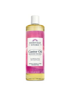 Heritage Store Heritage Store Pure Castor Oil, Cold Pressed, 16oz  - Image 1