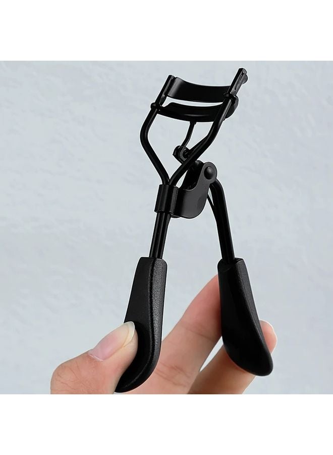 Black Eyelash Curler Stainless Steel Lift And Shape Tool For Long Lasting Volume - Image 2
