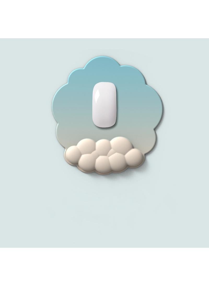 Y&D 2-Piece Office Keyboard Cloud Wrist Rest And High Density Memory Silicone Non Slip Base Mouse Pad - Image 2