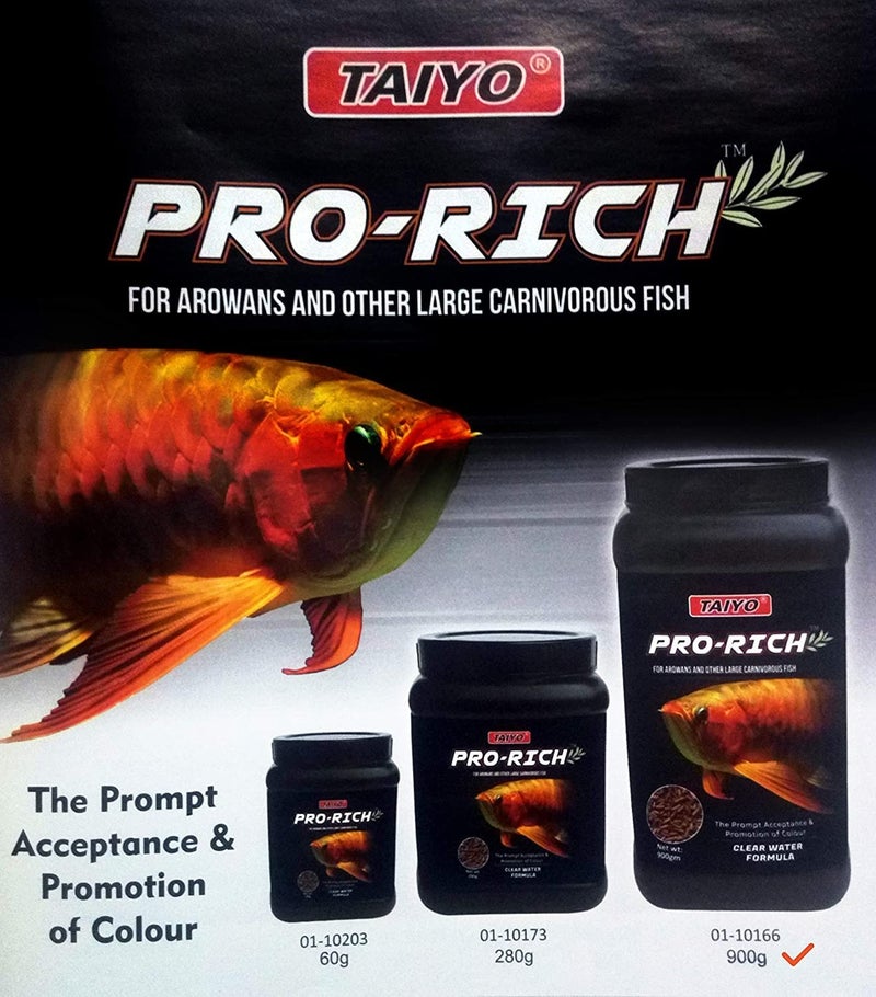 TAIYO Pro Rich Food for Arowans and Other Large Carnivorous Fish, 900g Pack - Image 3