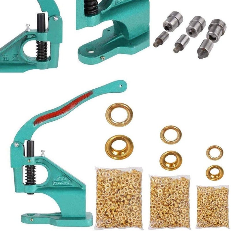 DIY Crafts DIY Crafts CTDIYHI34601 Hand Press Grommet Machine Grommets Eyelet Tool Kit 3 Die Hand Press Grommet Machine 024  - Image 3