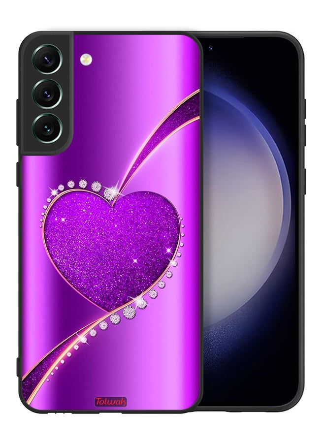 Tolwak Samsung Galaxy S21 Plus 5G Protective Case Cover Glitter Heart - Image 2