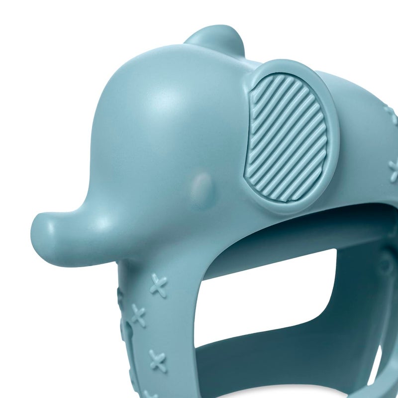 Itzy Ritzy Bitzy Grip Hand Teether - Silicone Teether for Babies - Developmental Teething Toy with Easy-to-Hold Hand Grip, Designed for Babies 3 Months & Up (Elephant) - Image 3
