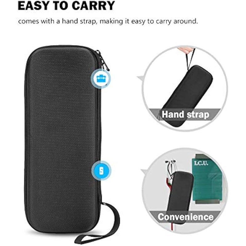 بروكيس شنطة حمل صلبة لسماعة الطبيب، شنطة تخزين للسفر مضادة للصدمات لسماعات الطبيب 3 ام ليتمان/اومرون/ايه دي سي/ديكسي اي ام اس، مع جيوب شبكية اضافية للملحقات الصغيرة 【الجهاز غير متضمن】 - اسود - Image 3