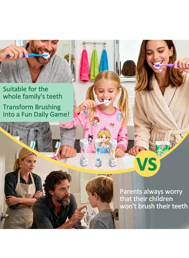 4Pcs 3 Minute Smiley Sand Timer for Kids, Toothbrush & Classroom Timer - Image 5