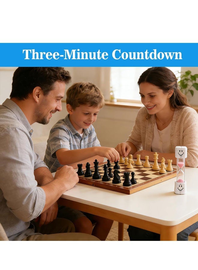 4Pcs 3 Minute Smiley Sand Timer for Kids, Toothbrush & Classroom Timer - Image 2