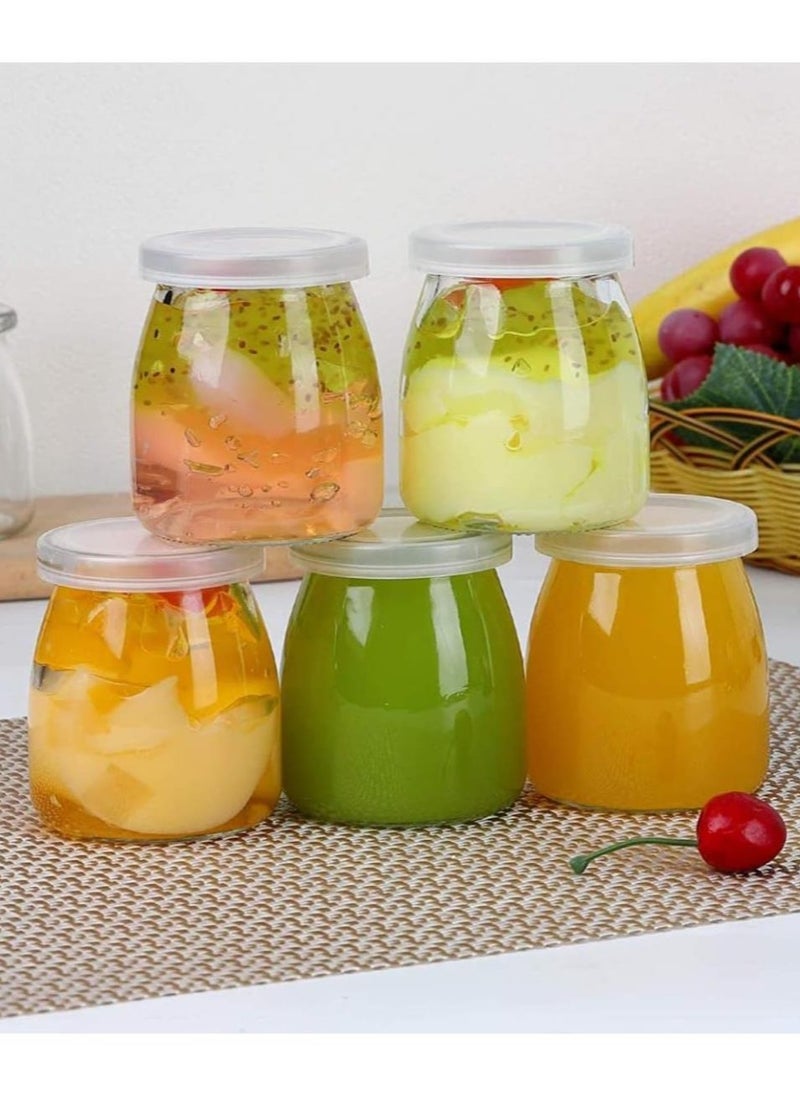 FUFU 12PCS Yoghurt Jars pudding Jar with Lid Glass Container With Lid For Milk Jams Jelly Mousse Yogurt Making 100ml  - Image 5