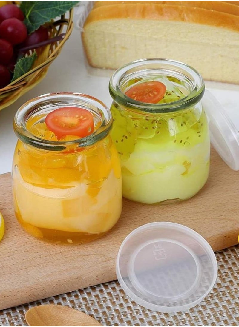 FUFU 12PCS Yoghurt Jars pudding Jar with Lid Glass Container With Lid For Milk Jams Jelly Mousse Yogurt Making 100ml  - Image 4