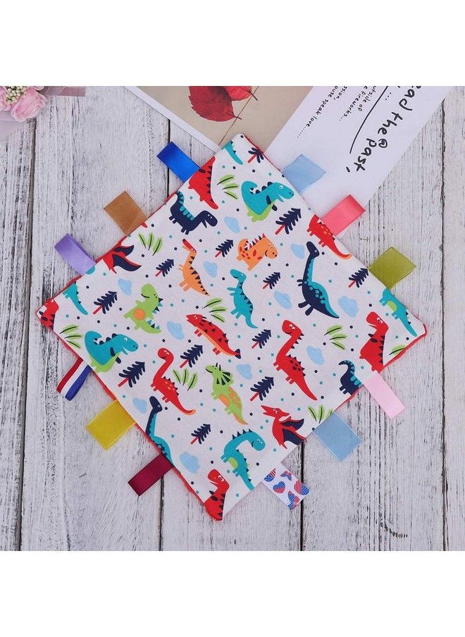 Toyvian Baby Colorful Security Tag Blanket Soft Appease Towel For Newborn Toddlers(Dinosaur Pattern)  - Image 5