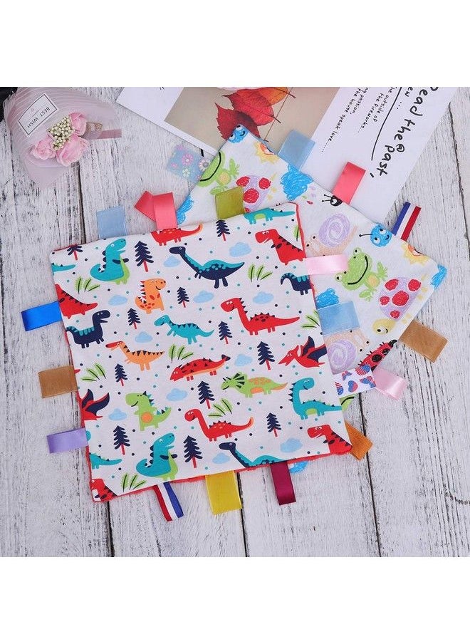 Toyvian Baby Colorful Security Tag Blanket Soft Appease Towel For Newborn Toddlers(Dinosaur Pattern)  - Image 4