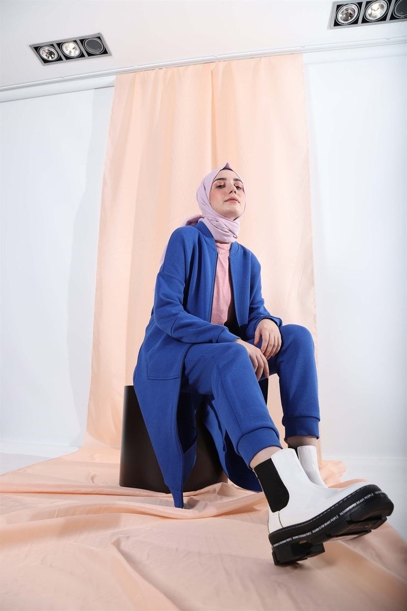 Plistre Pleated 1919_ZIPPERED Tracksuit Hijab Set - Image 2