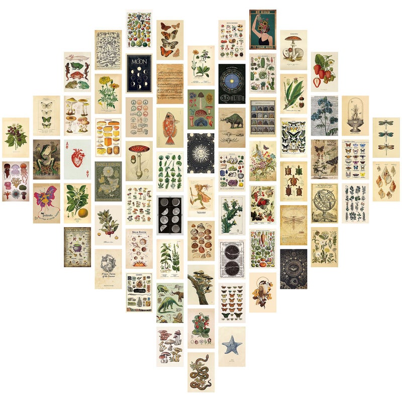'S New 50 Posters Best-Selling Postcards Poster Decorative Paintings Color Aesthetic Warm Beige Cards - Image 2