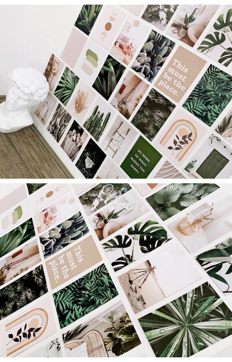 'S New 50 Posters Best-Selling Postcards Poster Decorative Paintings Color Aesthetic Warm Beige Cards - Image 5