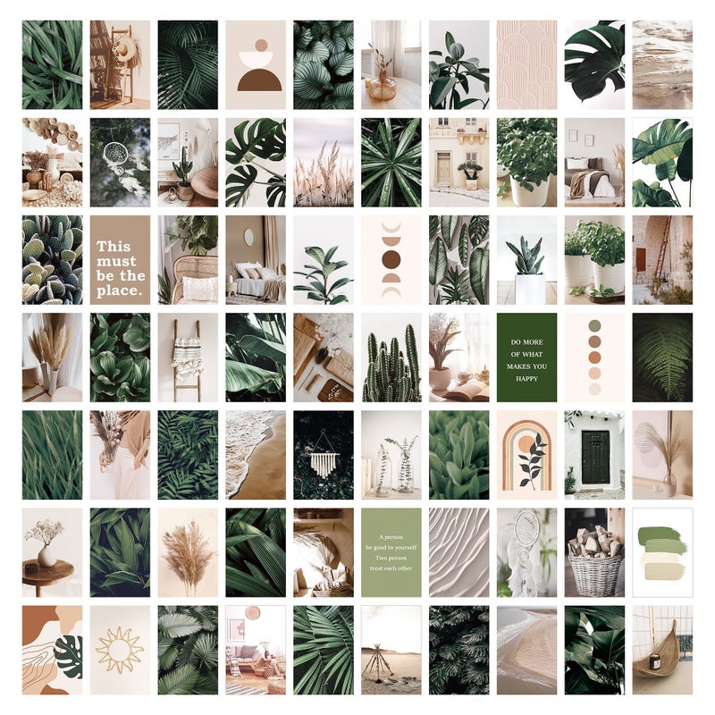 'S New 50 Posters Best-Selling Postcards Poster Decorative Paintings Color Aesthetic Warm Beige Cards - Image 4