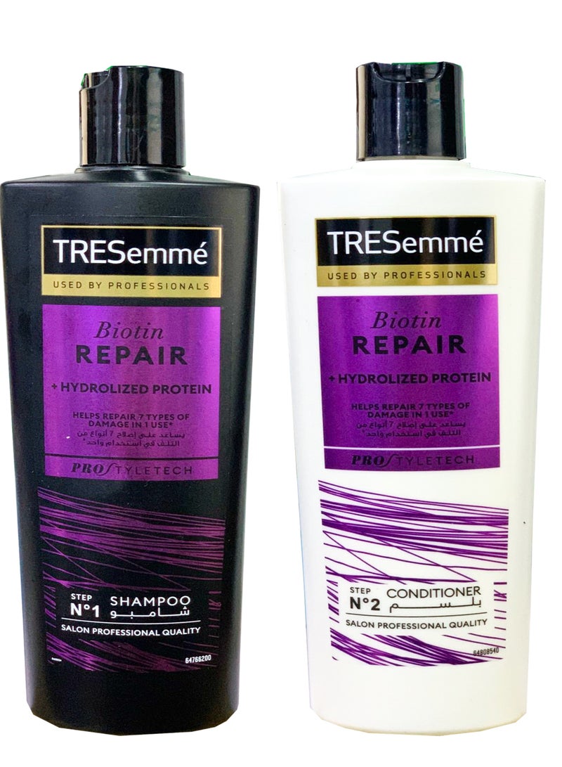 TRESemmé Tresemmé Biotin Repair Shampoo 400 Ml +Tresemmé Biotin Repair Conditioner 400 Ml 