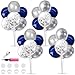 TONIFUL 4 Set Navy Blue Silver Balloon Centerpieces for TableBalloon Stand Kit for Graduation Decoration 2026Retirement Party DecorationsMens Birthday DecorationsFathers Day - Image 3