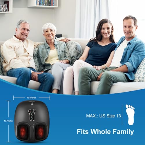 COMFIER جهاز تدليك القدمين COMFIER بتقنية الشياتسو مع تسخين FSA مؤهل HSA2026 جهاز تدليك القدمين المحسن لآلام التهاب اللفافة الأخمصية والأعصاب مع الاهتزاز والضغط 13 إنش هدايا عيد الحب للنساء والرجال - Image 5