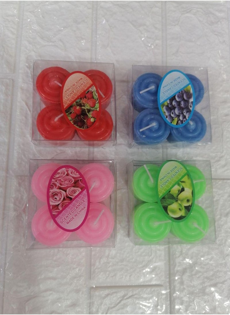 Generic 4 Pack Candle Set (blue)  - Image 2