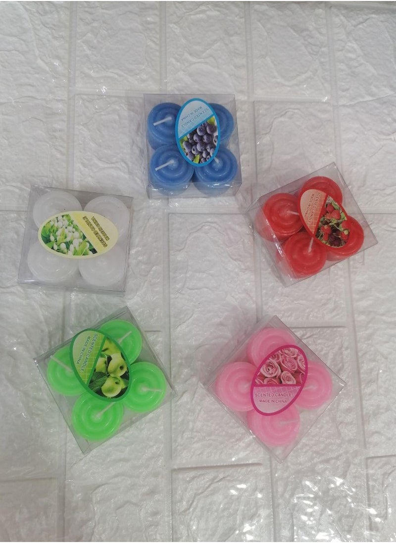 Generic 4 Pack Candle Set (blue)  - Image 3