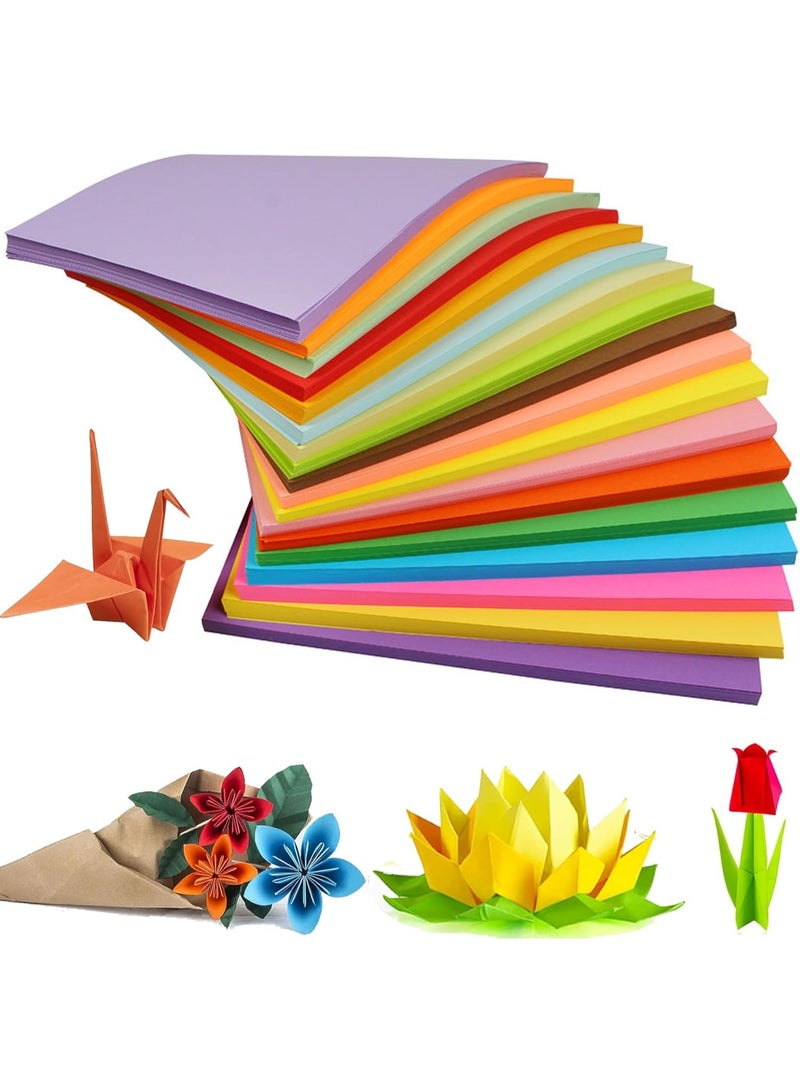 300 Sheets A4 Colored Paper,Colored A4 Paper (20 Colors), 8.5 x 11.7inch Assorted 70gsm Handmade Copy Cardstock for DIY Arts and Crafts - Image 1