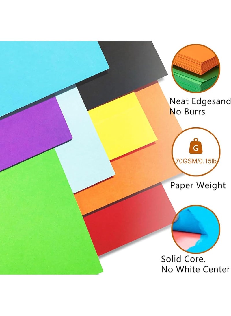 300 Sheets A4 Colored Paper,Colored A4 Paper (20 Colors), 8.5 x 11.7inch Assorted 70gsm Handmade Copy Cardstock for DIY Arts and Crafts - Image 4