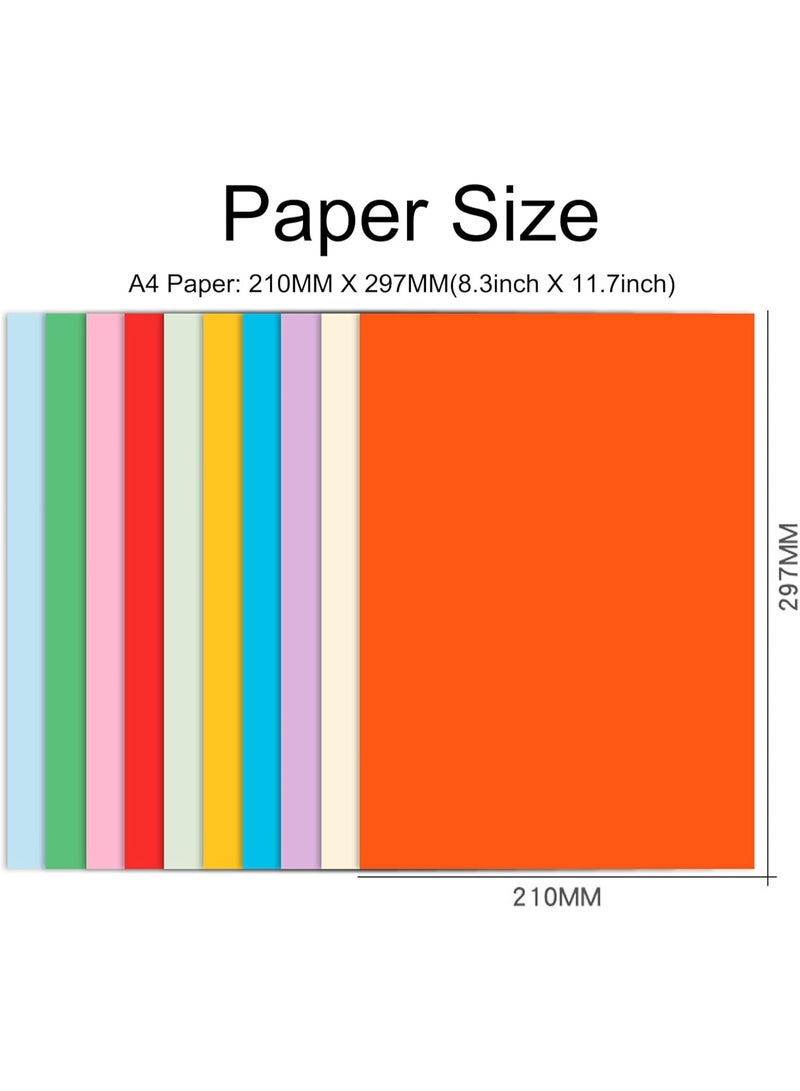 300 Sheets A4 Colored Paper,Colored A4 Paper (20 Colors), 8.5 x 11.7inch Assorted 70gsm Handmade Copy Cardstock for DIY Arts and Crafts - Image 3
