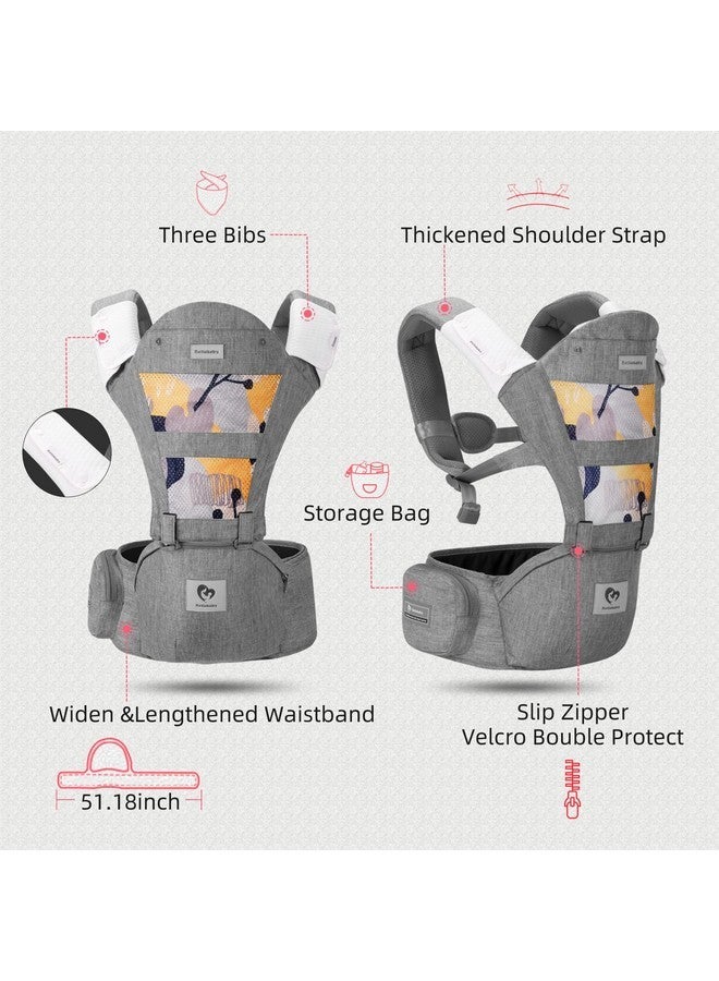 CdyBox CdyBox Adjustable 4 Positions Baby Carrier 3D Backpack Infant Newborn Pouch Bag Wrap Soft Structured Ergonomic Sling Front Back (Khaki) - Image 2