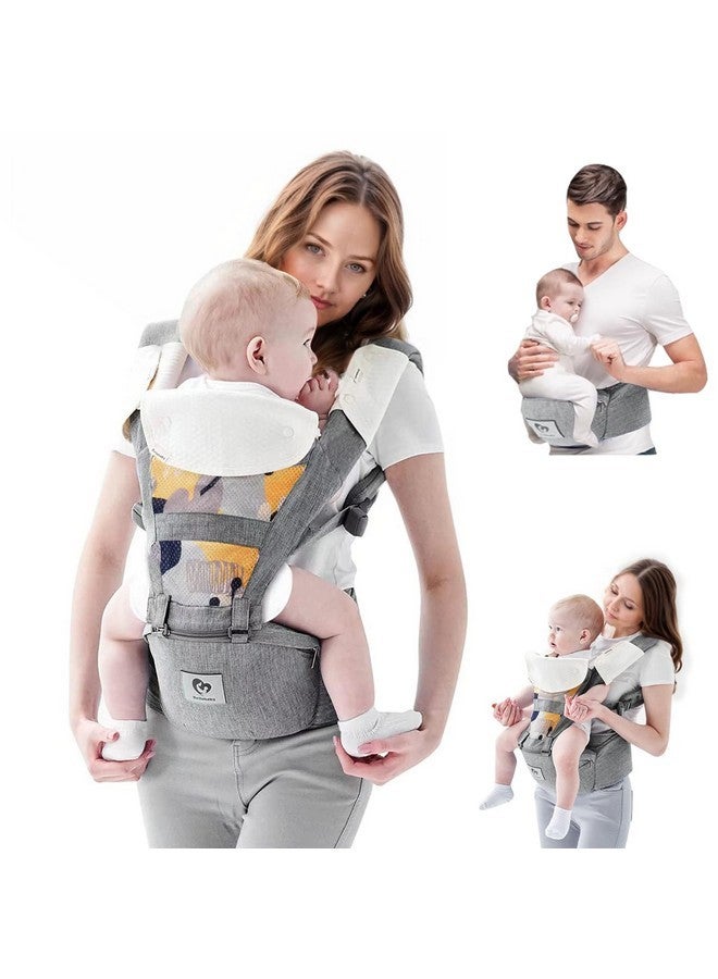 CdyBox CdyBox Adjustable 4 Positions Baby Carrier 3D Backpack Infant Newborn Pouch Bag Wrap Soft Structured Ergonomic Sling Front Back (Khaki) - Image 1