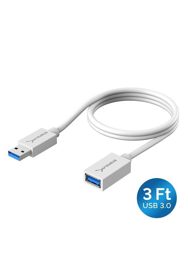 22AWG USB 3.0 Extension Cable A Male to A Female [White] 3 Feet (CB-303W) - pzsku/ZF2E130C4236A2B7544CFZ/45/_/1686652412/89e5eb8d-b310-4b50-a3d7-8b7a00444cdc