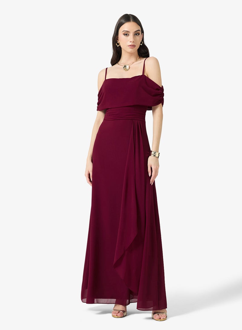 تي اف ان سي فستان ماكسي مدلين عنابي - Image 1