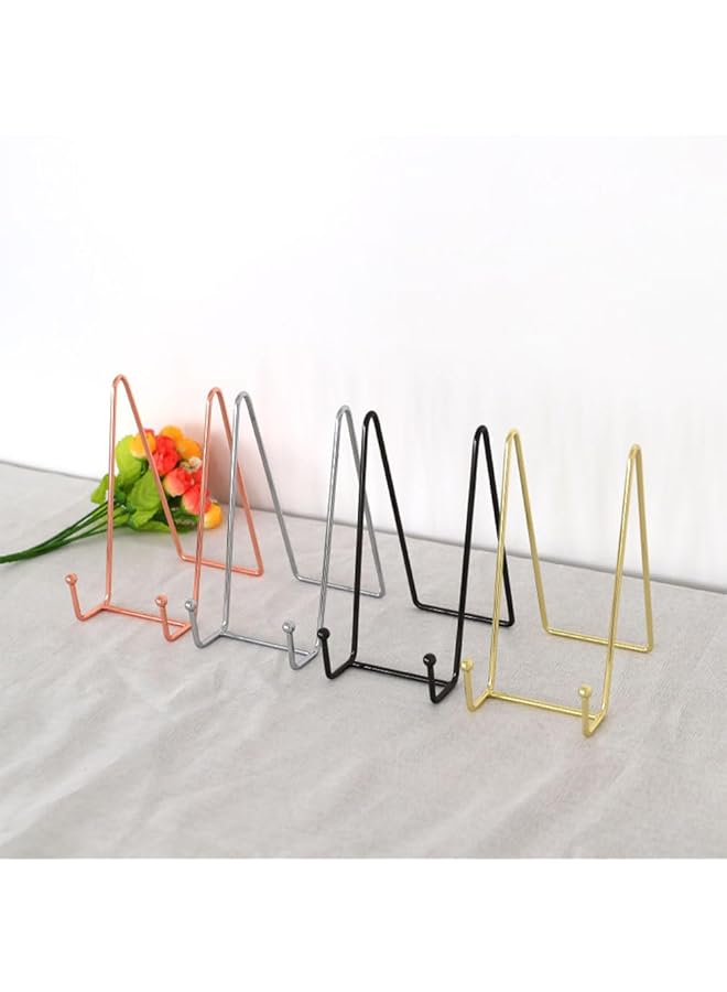 erorex Plate Stands For Display Plate Holder Display Stands 11Cm Holder Stand Metal Frame Stand For Picture Book Photo Easel Creation Collectibles 4 Pack Black - Image 5