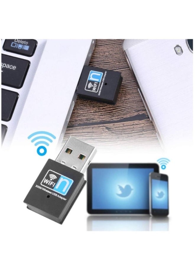 300Mbps Mini USB WiFi Adapter Dongle | Wireless Network USB 2.0 Receiver for PC & Laptop | Compatible with Windows, Linux & Mac - Image 4