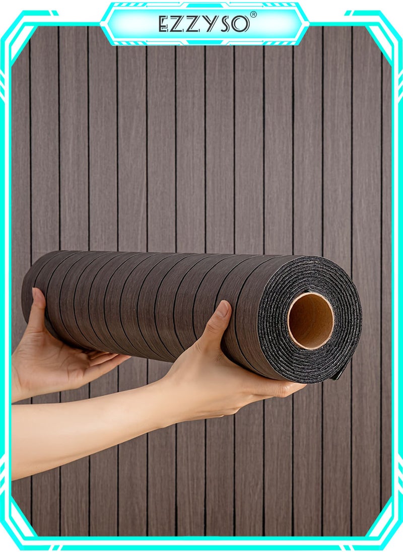 EzzySo Vinyl Peel and Stick Wall Tiles - 1 Roll Grid Pattern 3D Foam Wallpaper, Self-Adhesive Thickened Wall Covering for Ceiling, Partition, Curved Surfaces Indoor Use Moisture-Proof Sound Insulation Wallboard 2.8mm×40cm×300cm  - Image 1