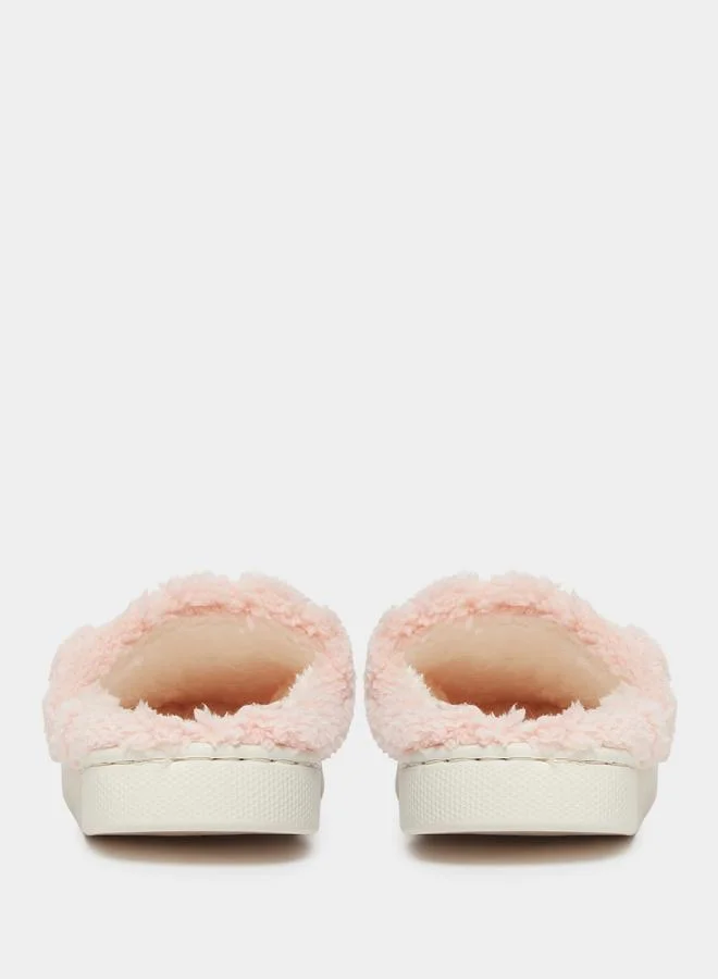 Take Two Solid Plush Bedroom Slippers