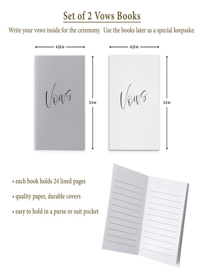 Lillian Rose White Wedding Grey Vow Books, One Size - Image 2