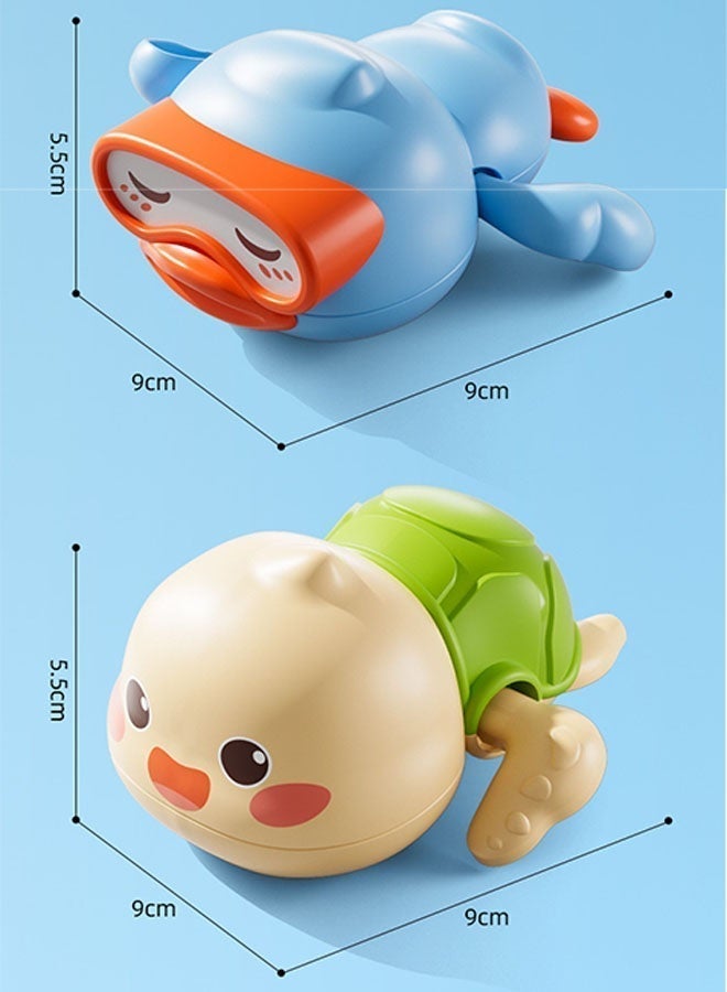 ألعاب حمام الأطفال 5 قطع ألعاب حوض استحمام للأطفال، لعبة دش عائمة، لعبة لطيفة على شكل عقارب الساعة، حوض استحمام للسباحة، لعبة حمام سباحة للأولاد والبنات، مجموعة ألعاب حمام مائية لطيفة، ألعاب حمام حيوانات لطيفة، هدايا عيد ميلاد للأطفال الصغار بعمر 1+ - Image 2