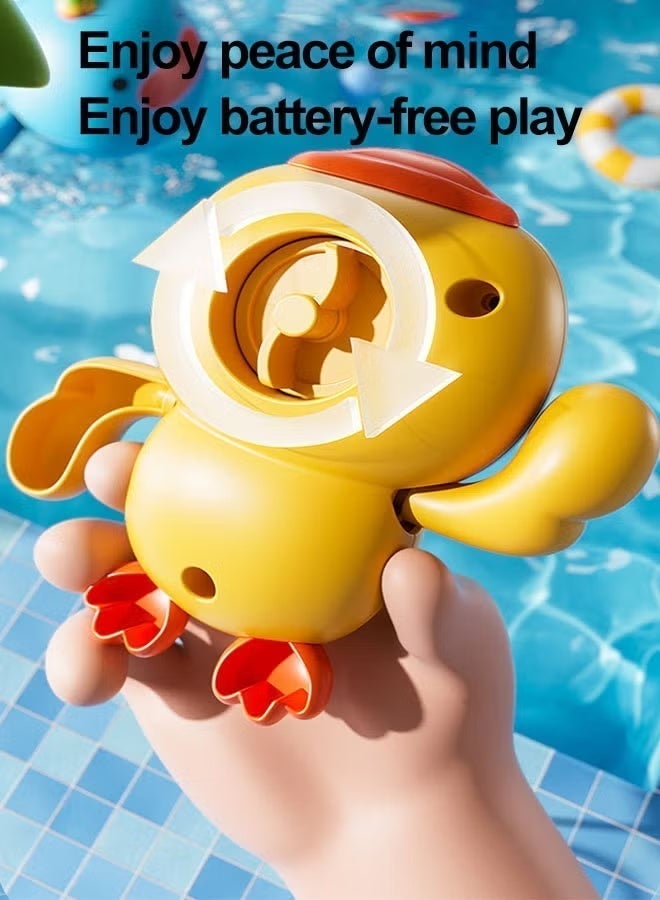 ألعاب حمام الأطفال 5 قطع ألعاب حوض استحمام للأطفال، لعبة دش عائمة، لعبة لطيفة على شكل عقارب الساعة، حوض استحمام للسباحة، لعبة حمام سباحة للأولاد والبنات، مجموعة ألعاب حمام مائية لطيفة، ألعاب حمام حيوانات لطيفة، هدايا عيد ميلاد للأطفال الصغار بعمر 1+ - Image 5