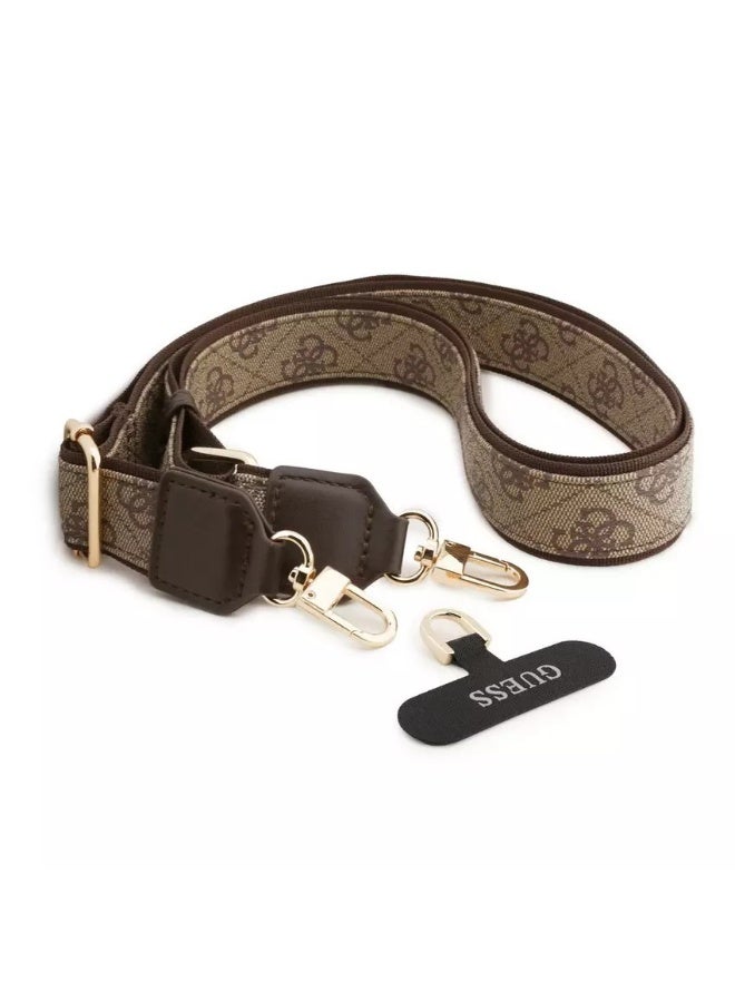 GUESS - MAGSAFE CASE IP 17 PRO MAX PU LEATHER WITH NYLON STRAP - BROWN - Image 2