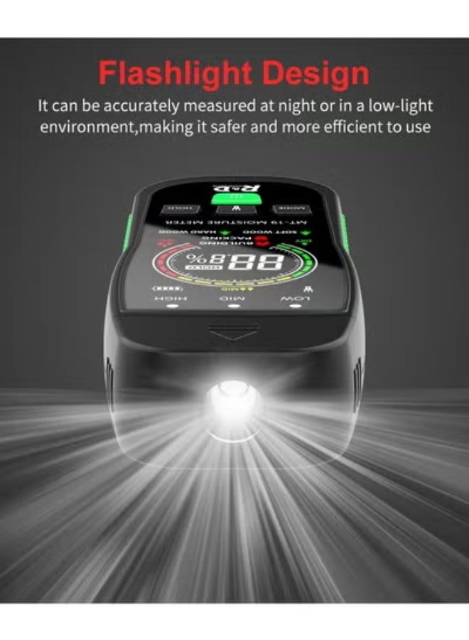 MT19C Wood Moisture Meter Wall Water Tester Digital Humidity Meter Two Pins Hygrometer Concrete Cement Brick Detector - Image 5