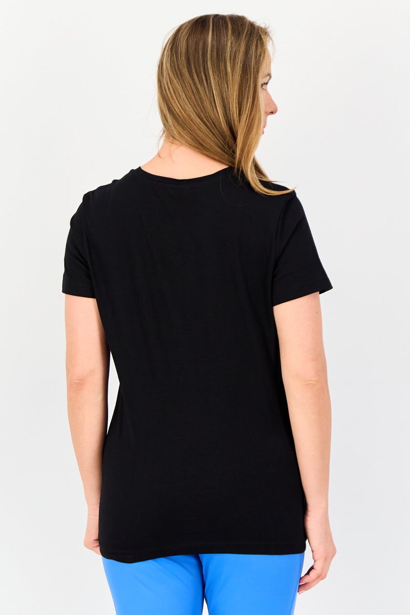 PUMA Women Sportswear Fit Short Sleeve Outdoor T-Shirt, Black - Image 4