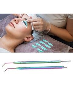 Brrnoo 2 Pieces Eyelash Lift Perm Toollash Separator Tint Toolstainless Steel Lash Lift Rods Tool With Comb For Eyelash Eyebrow Perming Tinting Curling Extensions (Colorful)  - Image 4