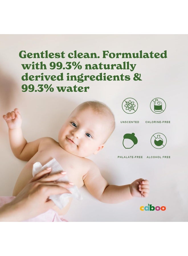 CABOO مناديل كابو للأطفال، مصنوعة من فسكوز البامبو، مكونات معتمدة آمنة، مناديل أطفال غير معطرة جيدة للبشرة الحساسة، 72 منديل في عبوة السفر، إجمالي 216 منديل مبلل - Image 3
