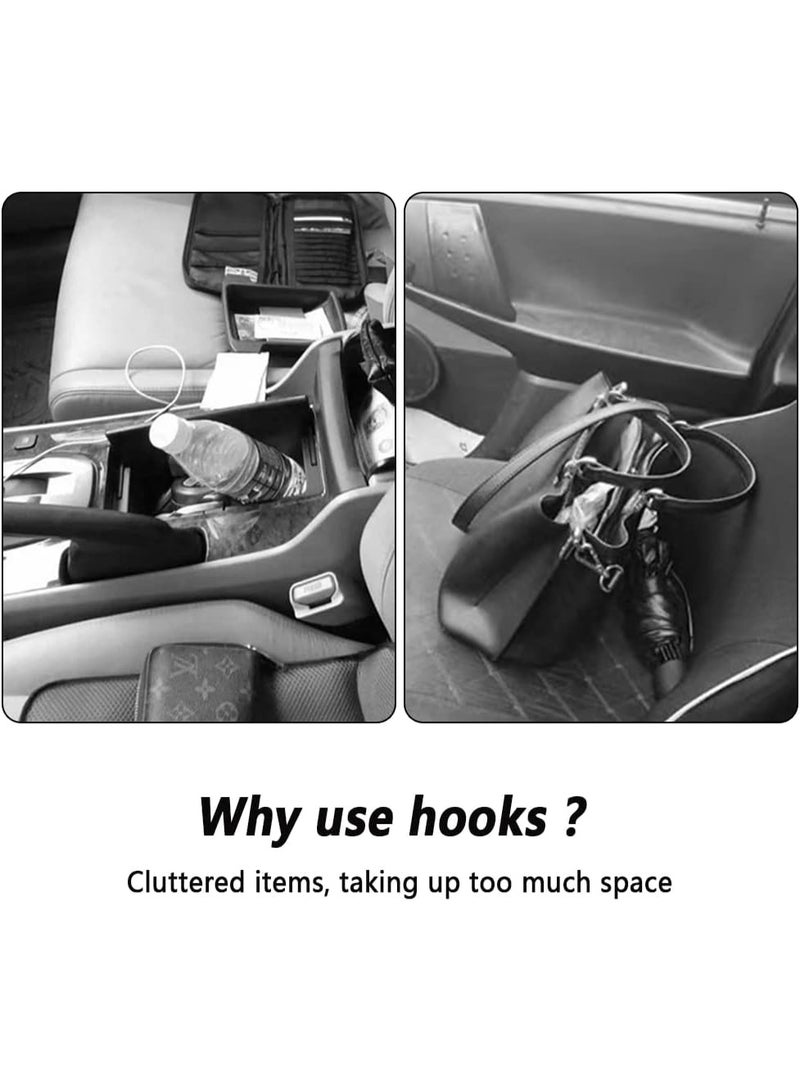 Car Hooks – Durable Headrest Hooks for Car | Car Purse Hook Holds Bags, Groceries & Essentials | Purse Hooks for Car That Don't Slip | Must-Have Car Hanging Accessories – 4-Pack, Easy Install - Image 3