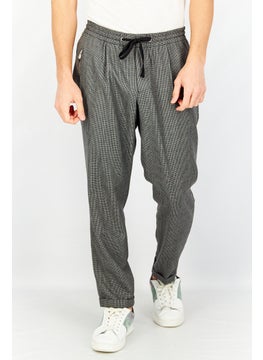 THE KOOPLES Men Regular Fit Gingham Chino Pants, Black  - Image 1