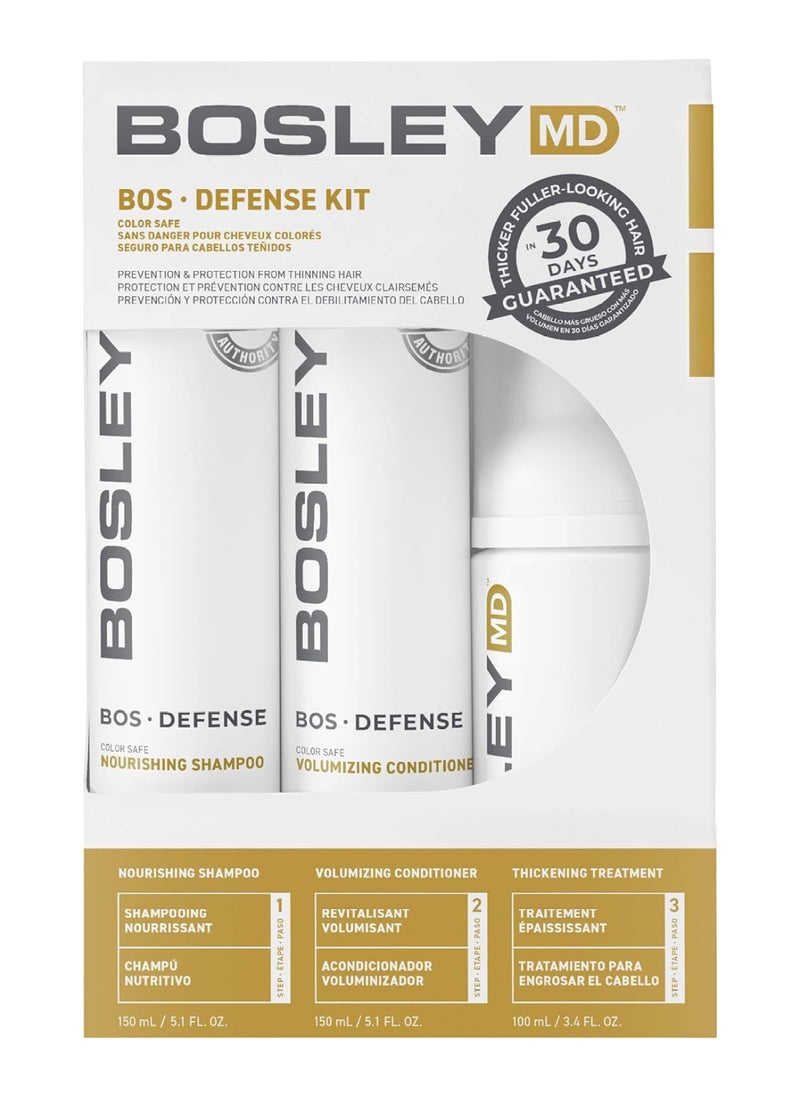 BOSLEYMD Bosdefense Kit For Hair Thinning Prevention (Color Safe), Starter Size (30 Days)  - Image 1