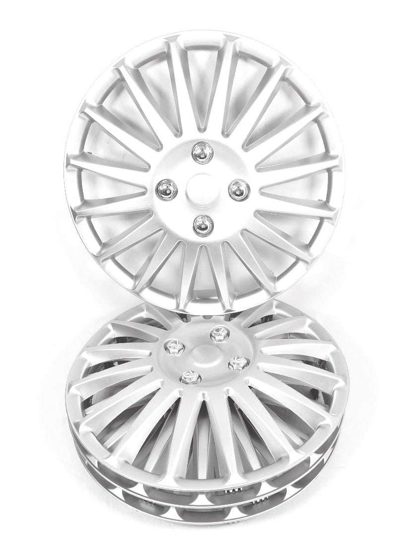 Generic Wheel Cover Kit 15 Inch Hubcaps Set of 4PC Automotive Wheel Cap with Universal Fit  Silver Colour High Quality  - Image 4