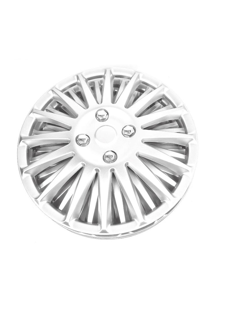 Generic Wheel Cover Kit 15 Inch Hubcaps Set of 4PC Automotive Wheel Cap with Universal Fit  Silver Colour High Quality  - Image 5
