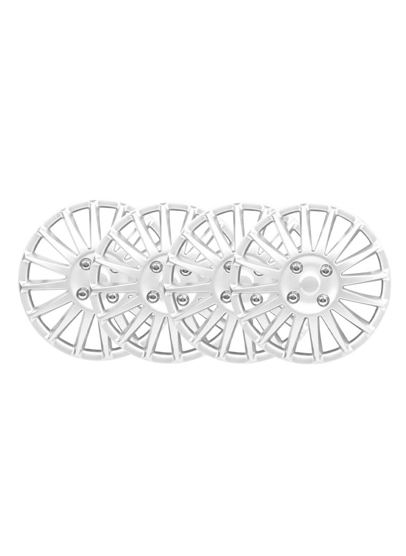 Generic Wheel Cover Kit 15 Inch Hubcaps Set of 4PC Automotive Wheel Cap with Universal Fit  Silver Colour High Quality  - Image 2
